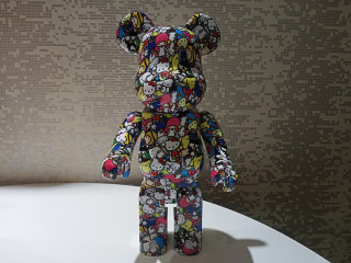 潮流公仔寄賣-庫柏力克熊 BE@RBRICK X Hello Kitty滿版凱蒂貓400% 100%-摩立精品當舖8